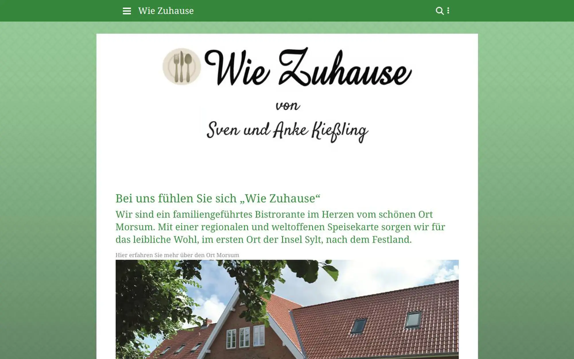 Wie Zuhause